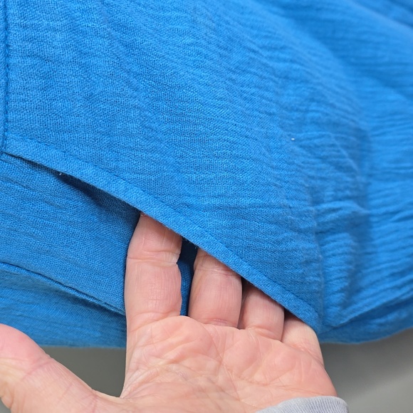 NWT Commense Cotton & Linen Leisure Pants Medium and Vest Small Set Blue - Picture 4 of 7